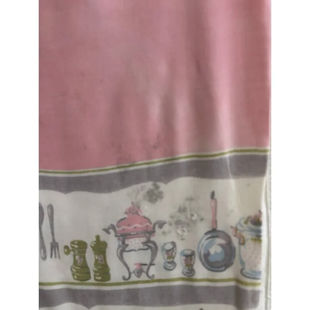 Vintage MCM Rooster Hen On Nest Pink Purple Country Tablecloth Square